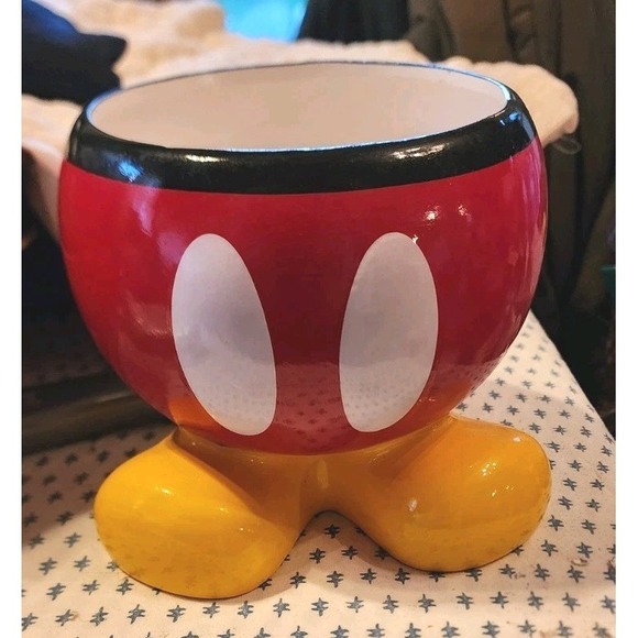 Disney Other - Disney Mickey Mouse Ceramic Planter Bottoms Pants Cute Ornate Disneyland